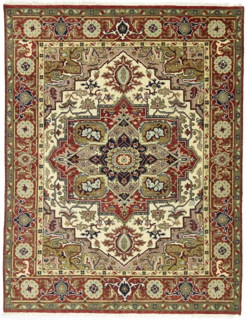 Scarlet Red 8X10 Heriz Serapi Oriental Rug