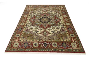 Scarlet Red 8X10 Heriz Serapi Oriental Rug