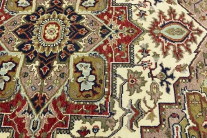 Scarlet Red 8X10 Heriz Serapi Oriental Rug