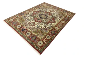 Scarlet Red 8X10 Heriz Serapi Oriental Rug