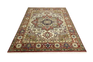 Scarlet Red 8X10 Heriz Serapi Oriental Rug