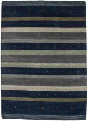 Multicolored Stripes Modern 6X8 Indo-Gabbeh Oriental Rug