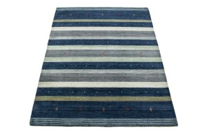 Multicolored Stripes Modern 6X8 Indo-Gabbeh Oriental Rug