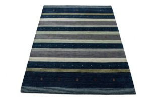 Multicolored Stripes Modern 6X8 Indo-Gabbeh Oriental Rug