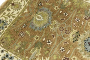 Light Rust Floral 4x6 Osh Chobi Oriental Area Rug