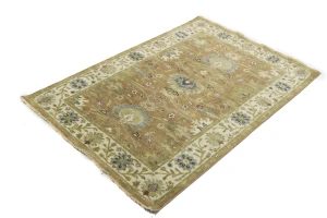 Light Rust Floral 4x6 Osh Chobi Oriental Area Rug