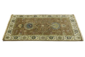 Rust Orange Floral 3X5 Osh Chobi Oriental Rug