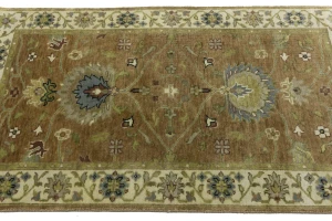 Rust Orange Floral 3X5 Osh Chobi Oriental Rug