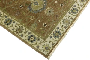 Rust Orange Floral 3X5 Osh Chobi Oriental Rug