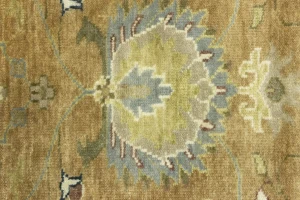 Rust Orange Floral 2X3 Osh Chobi Oriental Rug
