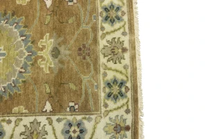 Rust Orange Floral 2X3 Osh Chobi Oriental Rug