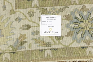 Rust Orange Floral 10X10 Osh Chobi Oriental Square Rug