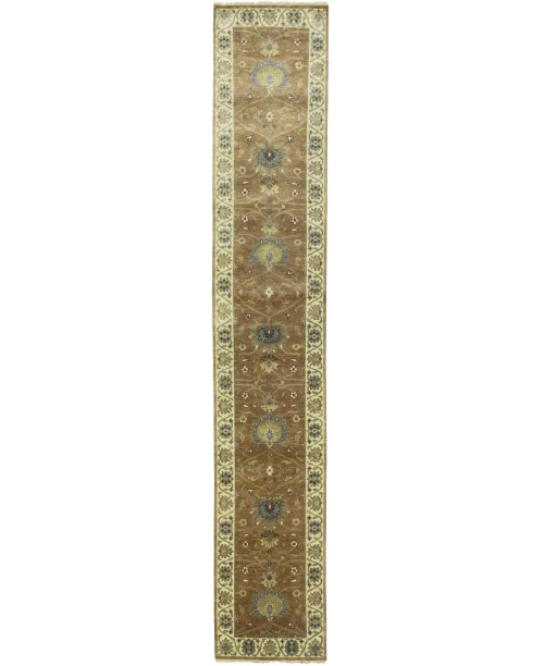 Light Rust Floral 2x14 Osh Chobi Oriental Runner Rug