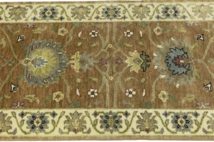 Light Rust Floral 2x14 Osh Chobi Oriental Runner Rug