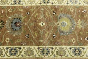 Light Rust Floral 2x14 Osh Chobi Oriental Runner Rug