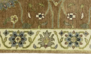 Light Rust Floral 2x14 Osh Chobi Oriental Runner Rug