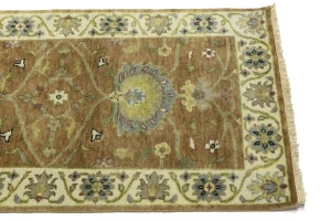 Light Rust Floral 2x14 Osh Chobi Oriental Runner Rug