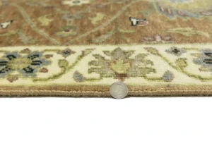 Light Rust Floral 2x14 Osh Chobi Oriental Runner Rug