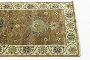 Light Rust Floral 2x12 Osh Chobi Oriental Runner Rug