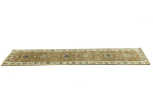 Light Rust Floral 2x12 Osh Chobi Oriental Runner Rug