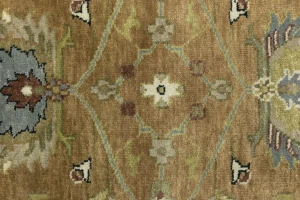 Light Rust Floral 2x12 Osh Chobi Oriental Runner Rug