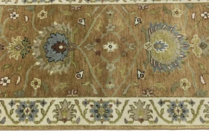 Light Rust Floral 2x12 Osh Chobi Oriental Runner Rug