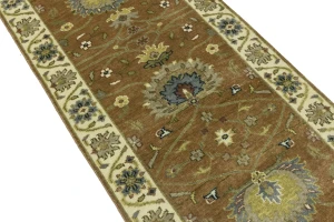 Light Rust Floral 2x10 Osh Chobi Oriental Runner Rug