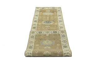 Light Rust Floral 2x10 Osh Chobi Oriental Runner Rug