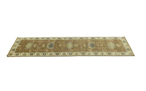 Light Rust Floral 2x10 Osh Chobi Oriental Runner Rug
