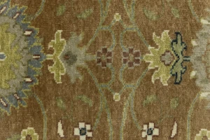Light Rust Floral 2x10 Osh Chobi Oriental Runner Rug