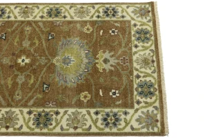 Light Rust Floral 2x10 Osh Chobi Oriental Runner Rug