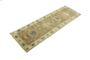 Light Rust Floral 2'6X7'10 Osh Chobi Oriental Runner Rug