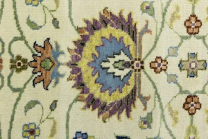 Cream Floral 4x6 Osh Chobi Oriental Area Rug