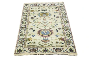 Beige Floral 3X5 Chobi Peshawar Oriental Rug