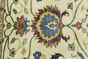 Beige Floral 3X5 Chobi Peshawar Oriental Rug