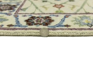 Beige Floral 2X3 Osh Chobi Peshawar Oriental Rug
