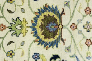 Cream Floral 2'5X13'7 Osh Chobi Peshawar Oriental Runner Rug