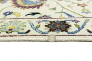 Cream Floral 2'5X13'7 Osh Chobi Peshawar Oriental Runner Rug