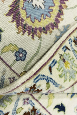 Cream Floral 2'5X13'7 Osh Chobi Peshawar Oriental Runner Rug