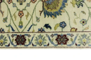 Cream Floral 3X12 Osh Chobi Peshawar Oriental Runner Rug