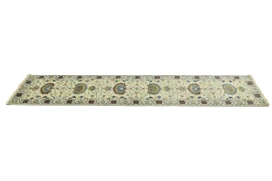 Cream Floral 3X12 Osh Chobi Peshawar Oriental Runner Rug