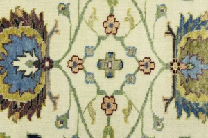 Cream Floral 3X12 Osh Chobi Peshawar Oriental Runner Rug