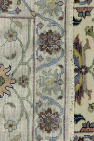 Cream Floral 3X8 Osh Chobi Peshawar Oriental Runner Rug