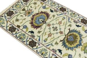 Cream Floral 3X8 Osh Chobi Peshawar Oriental Runner Rug