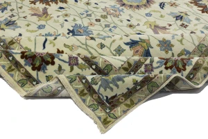 Cream Floral 12X15 Osh Chobi Peshawar Oriental Rug