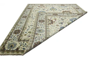 Cream Floral 12X15 Osh Chobi Peshawar Oriental Rug