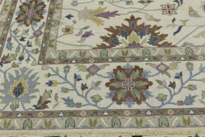 Cream Floral 12X15 Osh Chobi Peshawar Oriental Rug
