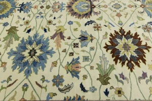 Cream Floral 12X15 Osh Chobi Peshawar Oriental Rug