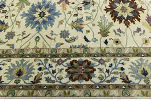 Cream Floral 12X15 Osh Chobi Peshawar Oriental Rug