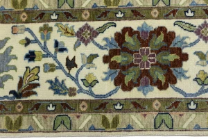 Cream Floral 12X15 Osh Chobi Peshawar Oriental Rug
